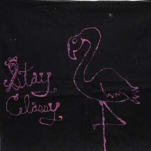 Flamingo Batik Small Handkerchief Headcover Artsy Festival Soft Goth